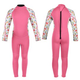 DEHAI Wetsuit Kids for Boys Girls Toddler Youth 3mm Neoprene Back Full Wet Suit Childrens Front Zipper Shorty Thermal Swimsuits Cold Water Warmth for Swimming Diving Surfing