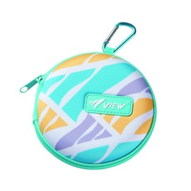 View VA1304 GR Swimming Goggles Case with Carabiner for Swimming, Goggle Protection, Ventilation Holes, Protective Case, Underwater Glasses Case, Small Case, Green