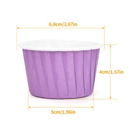 Spesh 50 Pcs Paper Cupcake Cases Small Muffin Liners for Baking Disposable Cupcake Baking Cups for Weddings,Christmas,Birthday(Purple)
