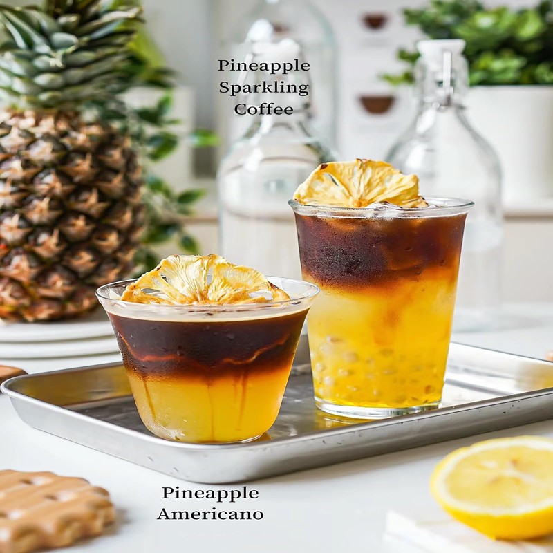 TXDYNLLK Dried Pineapple Slices - Dehydrated Pineapple for Cocktail Garnish,