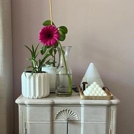 SPacio - Candle Bubble Pyramid - Candle Decorative - Five Layer Pyramidal Balls of Soy Wax - Shape Pyramid Type - Size 4.7 x 3.7 in - Single Item - Style Nordic - Color White