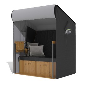 Timisea Protective Cover for Beach Chairs, 420 Oxford Fabric, 120 x 90 x 155/140 cm, Cover for Beach Chairs, Cover for Garden Furniture, Beach Chair, Protective Cover