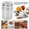 5PCS Seasoning Bottle Stainless Steel Spice Shaker with Rotating Cover