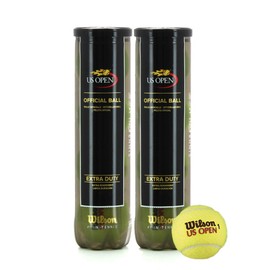 Wilson Unisex-Adult Tennis Balls, US Open, 2 Cans with 4 Balls Each, for Hard Surfaces, Yellow, 8 Balls