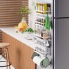 Magnetic Spice Rack Moveable Magnetic Shelf Organizer for Kitchen Refrigerator