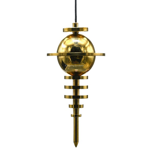 Healing Metal Pendulums for Divination, Extra Large Gold Chakra Stabilizer Copper Pendulum High Energy Pendulo de Bronce Pendulos de Mesa MP112