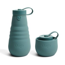 STOJO Collapsible Bottle | Reusable & Leakproof Travel Water Bottle, 20oz / 592ml