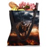 Rhinoceros Lightning Storm Fantasy Rhinoceros Art Design Tote Bag