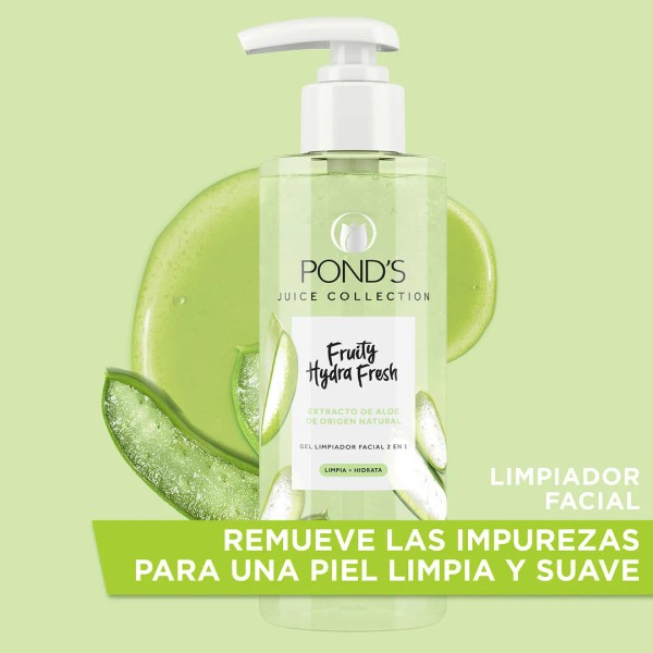 POND'S Gel Limpiador Facial Fruity Hydra Fresh Aloe para una