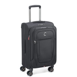 DELSEY Paris Helium DLX Softside Expandable Luggage with Spinner Wheels, Black, Carry on 20 Inch