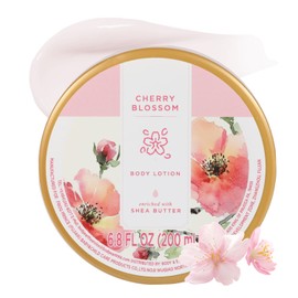 Cherry Blossom Lotion, Shea Butter Body Lotion for Women and Men Dry Skin, Deep Moisturizing, Hydrating and Softening, Smell Good, 200ml(6.8floz)