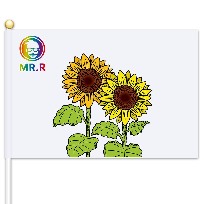 MR.R 36 Pieces Sublimation Blanks Polyester White Small Mini Banner
