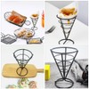 iplusmile 6Pcs French Fries Holder, Ice Cream Stand Basket, Metal
