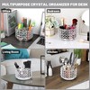 BTSKY Crystal 360 Degree Rotating Desk Organizer Decorative Storage Box