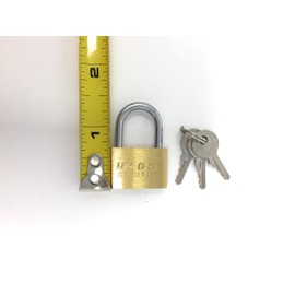 1 Inch 25mm Small Mini Brass padlock with Brass Chromed Keys PACK of 6 all Keyed Alike [625KA-6] Mini Tiny Locks Keyed for Jewelry Box or suitcases and diaries