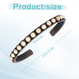 Mikovivi Vintage Turquoise Bracelet for Women, Synthetic Turquoise Cuff Bracelet Bohemian Western Boho Jewelry for Summer Beach Party Casual Wear Cowboy Gifts