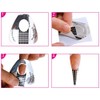 VNC 200Pcs Pcs Long Nail Forms Extension Set Silver Nail