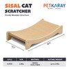 PETKARAY Sisal Cat Scratching Board, Curved Sisal Cat Scratcher, Large