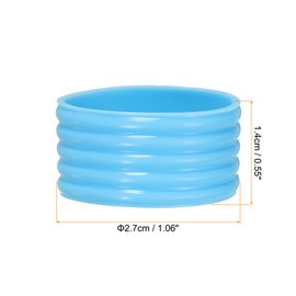 PATIKIL Badminton Racket Handle Grip Ring, 8 Pack Racquet Fix Ring Grip Band Rubber Ring Non-Slip Absorbent Overgrip in Place, Blue