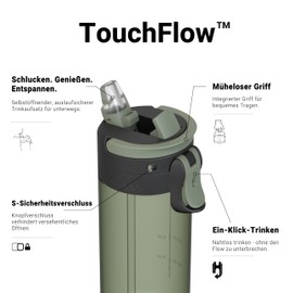 Sparrow Children's Water Bottle, 500 ml, TouchFlow Tritan Water Bottle, BPA-Free, Leak-Proof, Sports Bottle, with Straw for Sports, Outdoors, Lightweight, Sustainable