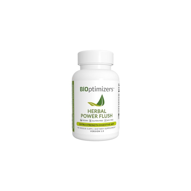 BiOptimizers Herbal Power Flush | Extra Strength Digestive Cleanse |
