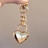 Bling Gold Heart Padlock Handbag Charm