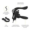True Virtuoso Easy Lever Corkscrew Wine Opener Manual, Stainless Steel