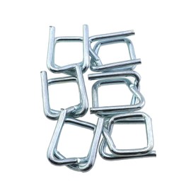 ZQIY 50 Packs Heavy Duty Wire Buckles 0.5 inch Silver Steel Wire Packing Retractable Clip for Polypropylene Strapping Braided Rope