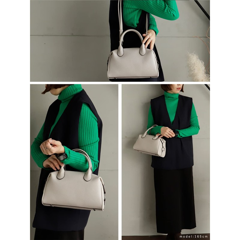 VITAFELICE Inb-10038p Women's 2-Way Mini Boston Bag, ice gray