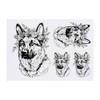 4 x 'German Shepherd with Floral Crown ' Temporary Tattoos