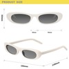 mosanana Elongated Narrow Cat Eye Sunglasses for Women Trendy Fashion
