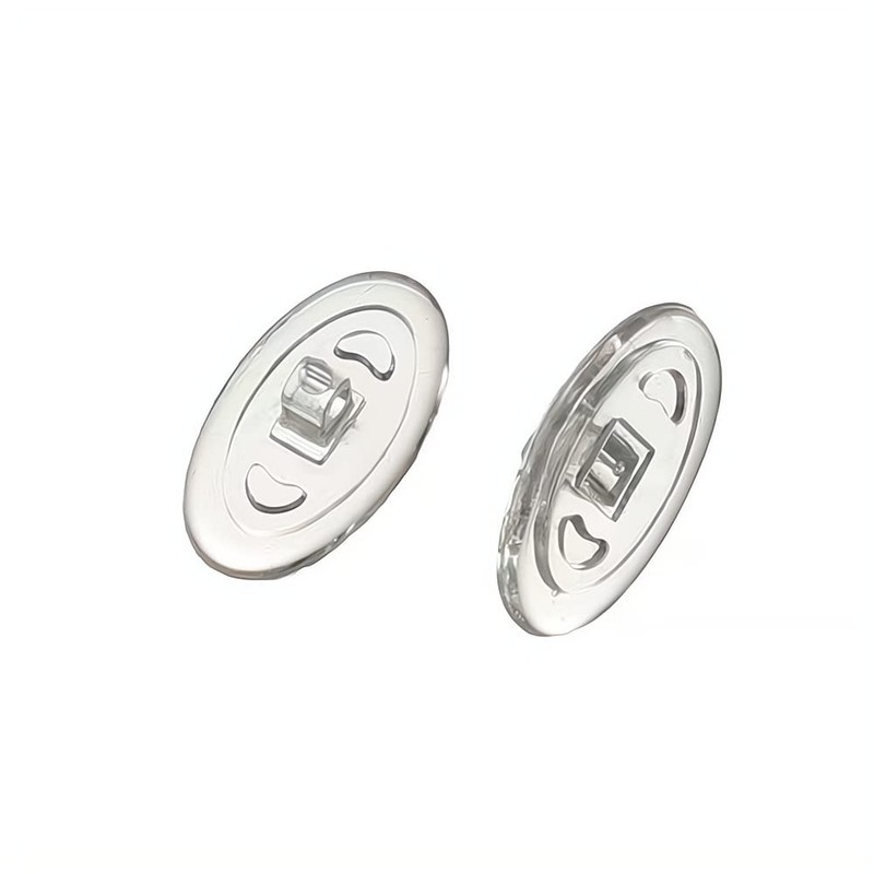 Screw-in Eyeglass Nose Pads,BEHLINE 5 Pairs Glasses Replacement Nose Pieces,Oval