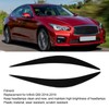2pcs Headlight Eyebrow Glossy Black Abrasion Resistance Replacement for Infiniti