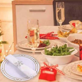 6Pcs Christmas Snowflake Napkin Rings Serviette Holder Napkin Buckle Xmas Napkin Rings Wedding Xmas Holiday Party Dinning Table Decoration Silver