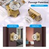 Gobrico Clear Glass Crystal Passage Door Knobs,Antique Brass Interior Crystal