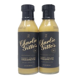 2 Pack of Sweet Italian Vinaigrette Charlie Gitto's 12oz Bottles Restaurant Style Hand Made On the Hill