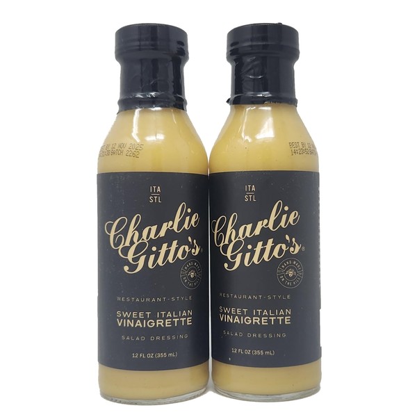 2 Pack of Sweet Italian Vinaigrette Charlie Gitto's 12oz Bottles