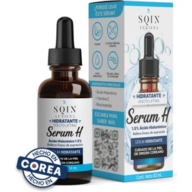 Sqin Luxiena Korean Serum Acido Hialuronico 1.5%, Vitamina E y Niacinamida. Hidratante Facial Desvanece Arrugas y Lineas de Expresion. Suero Facial Ácido Hialurónico, Skin care Coreano 100% Vegano 32 ml.