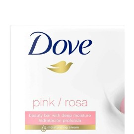 Dove (SIX BARS) WOMEN 3.75 oz DOVE BAR PINK ROSA BEAUTY BAR WITH DEEP MOISTURE CREAM