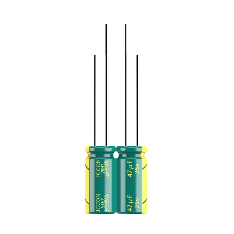 JCCON 10-Pack 25V 47uF Premium Quality Low ESR Electrolytic Capacitors