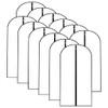 Garment Covers Bag, 12 PCS Transparent Waterproof Dustproof Dresses Storage