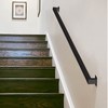6FT Black Industrial Iron Hand Railing, Wall Support Handle for