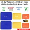 3, 6, 11 Cup Rectangle Replacement Lids/Covers for Pyrex, Anchor