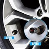 QZXIAOGU Metal Tire Valve Stem Cap Covers RS Emblem Air