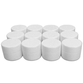 Lip Balm Containers - 0.25 Ounce White Plastic Lip Balm Jars w/lids, 12 Pack