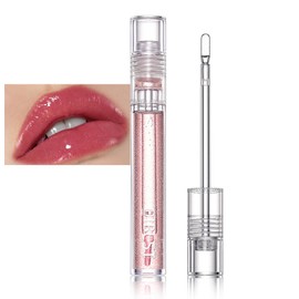 Rosarden Shimmer Hydrating Lip Gloss - Moisturizing Glossy Lip Gloss - Lip Plumping Gloss - Plumping Lip Oil- Non Sticky Lip Gloss - Waterproof & Long Lasting Lip Gloss - Pink Lip Gloss for Women