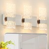 Modern Brushed Nickel 6-Lights Bathroom Vanity Light, Eleglant Nickel LED