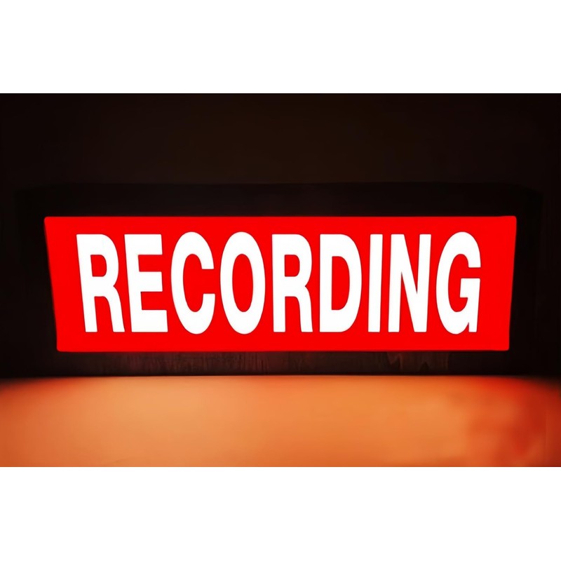 Recording RGB LED Neon Lightbox Dimmable Wall Mountable Pulsing Studio