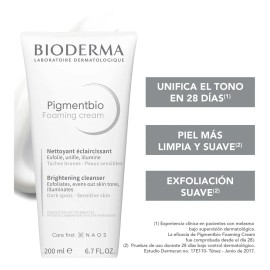 Bioderma Pigmentbio Foaming Cream Limpiador Iluminador Nocturno, Todo Tipo de Piel, 200 ml