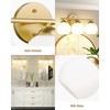 Emak Modern 3-Light Globe Vanity Light, Gold Bathroom Light Fixtures